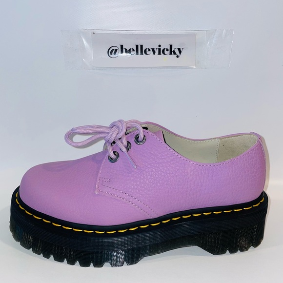 🆕Dr Martens unisex adult 1461 Quad Ii Platform Leather Light Lilac Size 7/8 - Picture 10 of 13